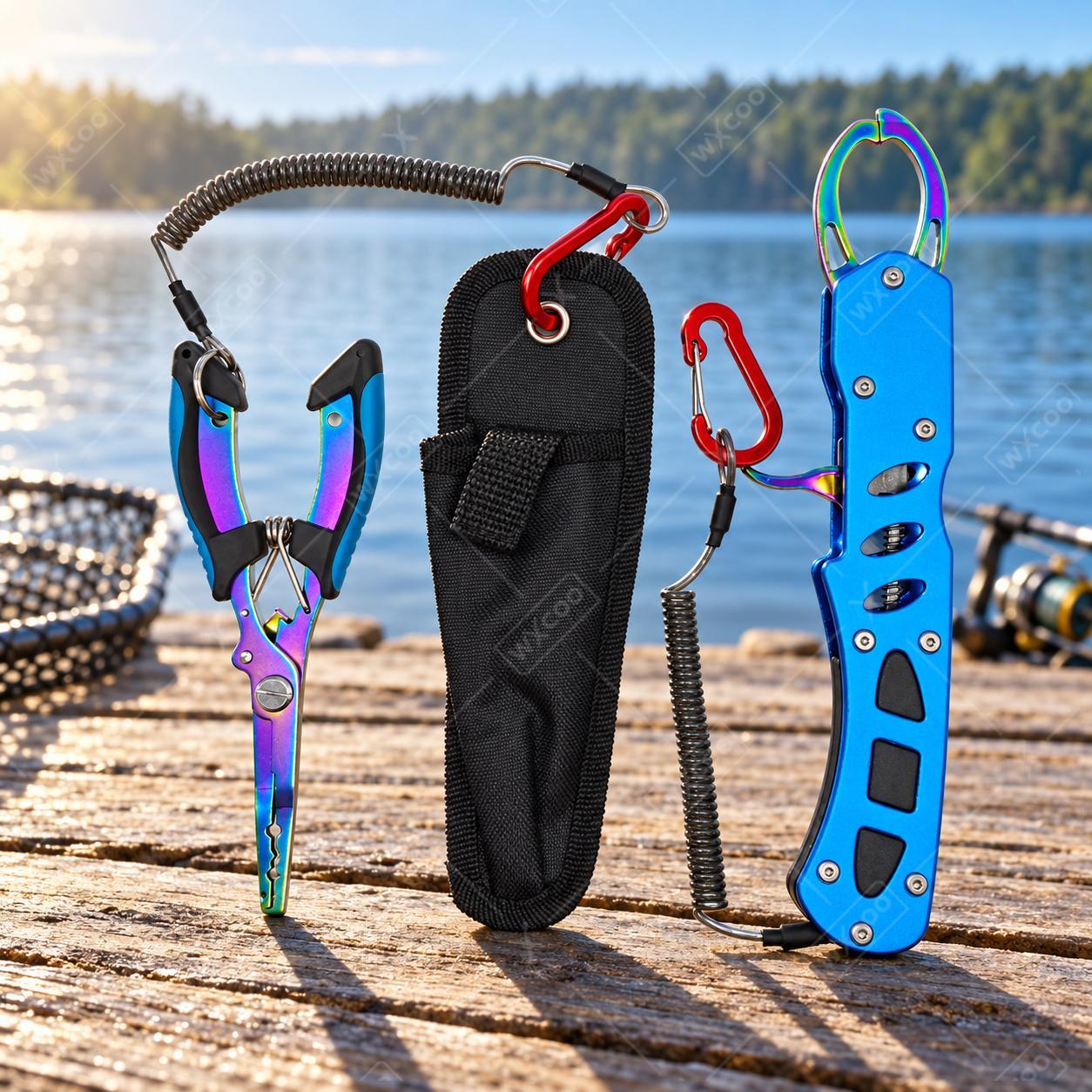 Fishing Hook Sharpener - Blauwe titanium gecoate zeevistang 16cm haakverwijderaar