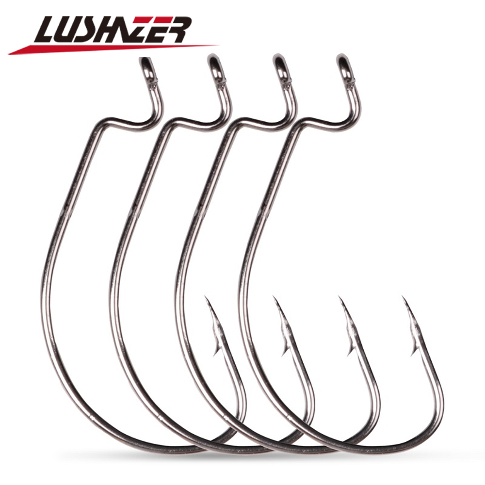 Fishing Hook Assortment - LUSHAZER 10 stks/partij Koolstofstaal Vishaken Jig