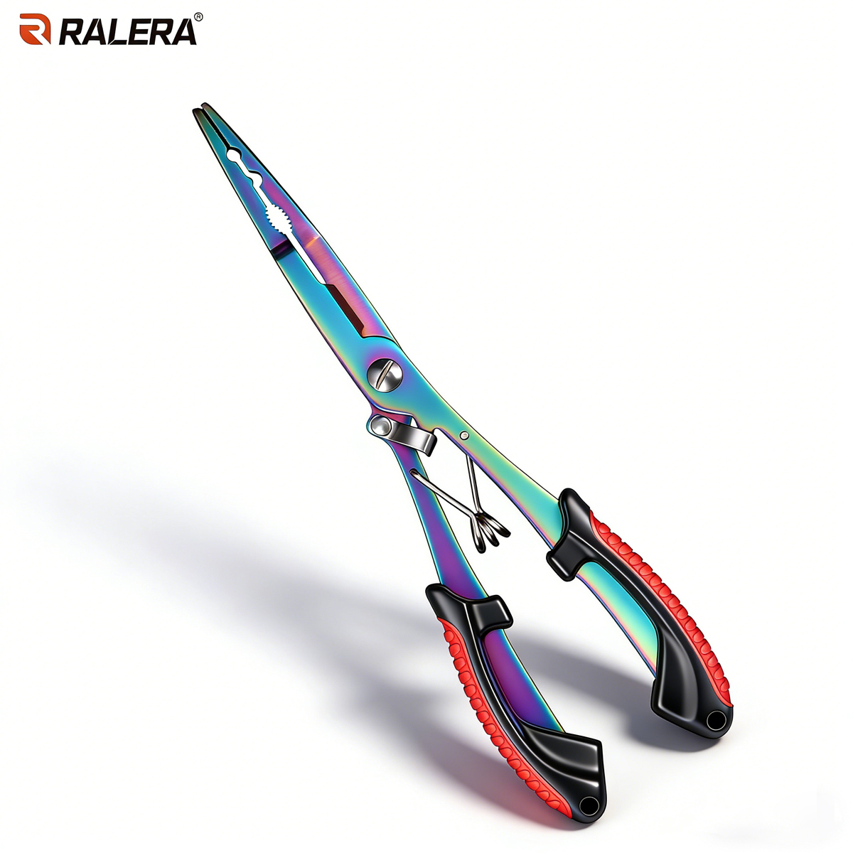 Fishing Hook Sharpener - RALERA Multifunctionele Visserspliers | Regenboog titaniumcoating