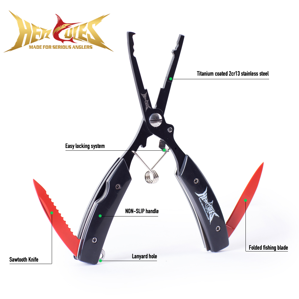 Fishing Hook Remover - HERCULES Vistang met schede, haakverwijderaar en