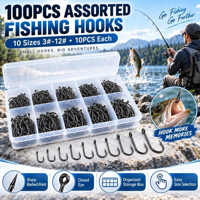 100 stuks set vishaakjes met w - Fishing Hook Assortment recensie en prijs