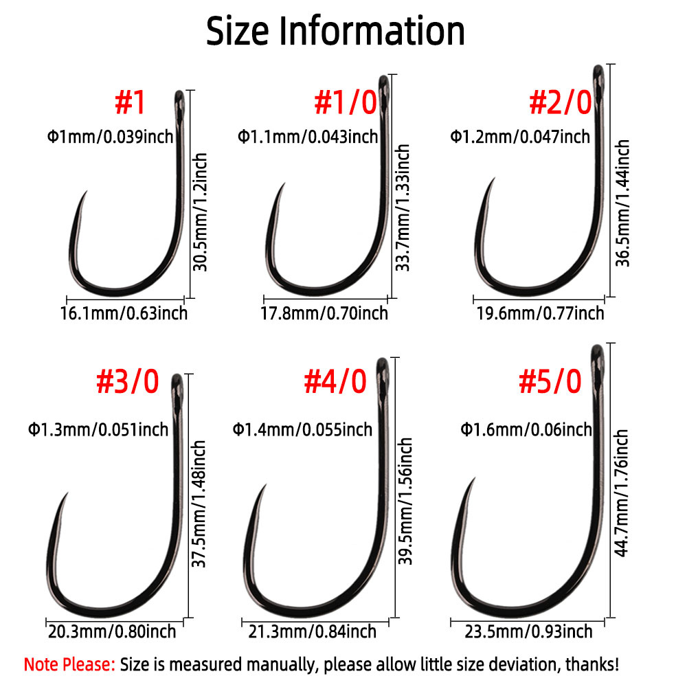 20 stuks # 1 1/0 2/0 3/0 4/0 5 - Fishing Hook Assortment recensie en prijs